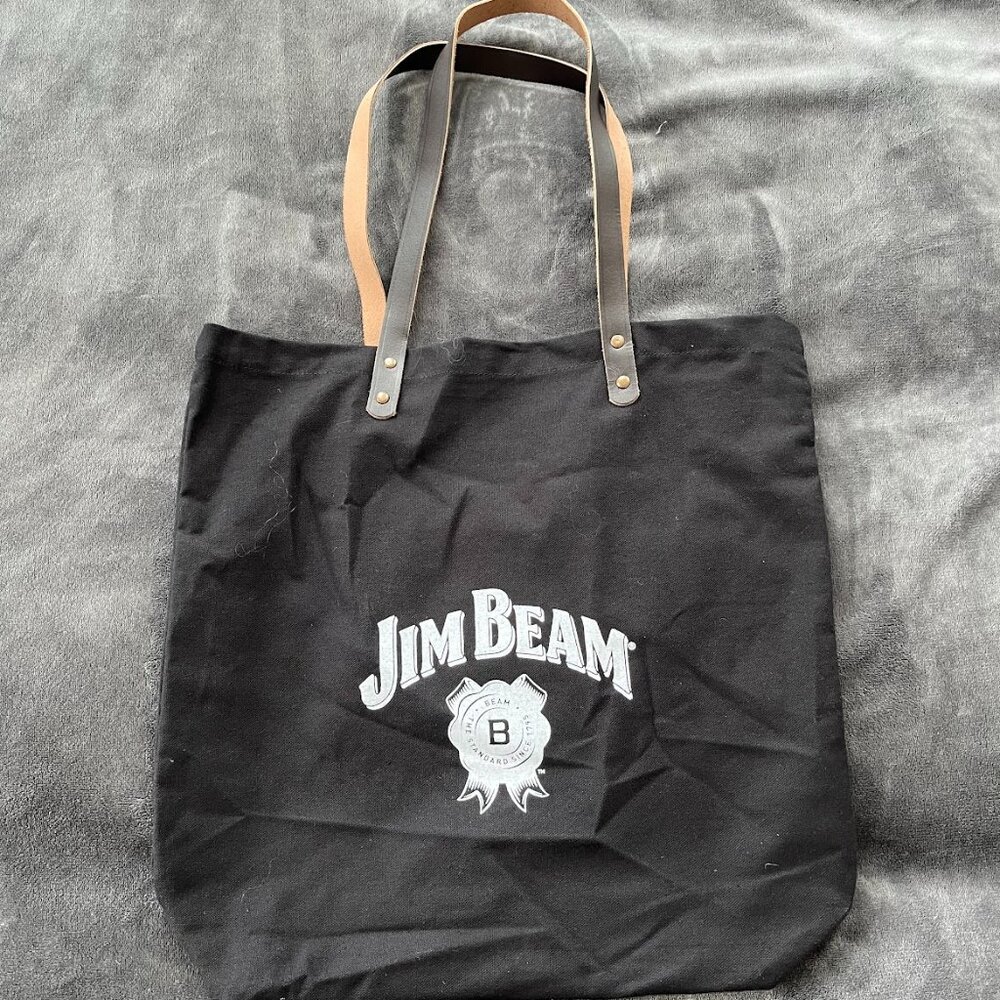 JIM BEAM Tote Bag With Leather Drop Handles